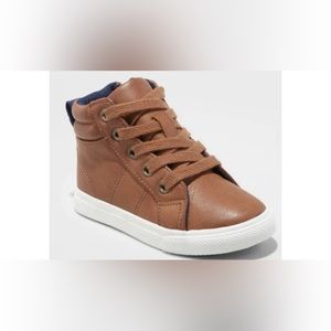 Cat & Jack Toddler Boys Brown Cayden Midtop Casual Sneakers Size 6 NEW